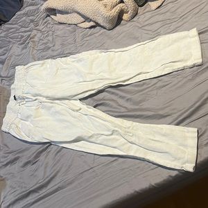 J Crew white linen pants